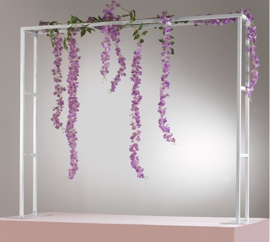 Immagine di STRUTTURA RETTANGOLARE CENTROTAVOLA 150X20 H120 BIANCO