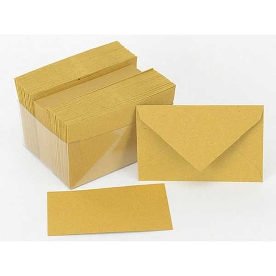 Immagine di FOGLIETTI BUSTA 100+100 CARTAPAGLIA CM.5,5X7,5