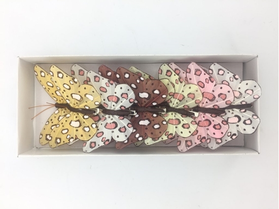 Picture of FARFALLE COLORI PASTELLO MISTE CM 8,5 CLIP CF 12