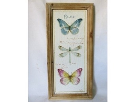 Immagine di QUADRO 40X85CM CON FARFALLA E LIBELLULA