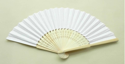 Immagine di VENTAGLIO lLEGNO CARTA BIANCO