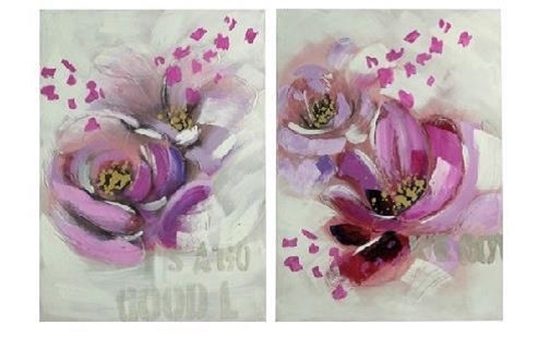 Immagine di QUADRO DIPINTO ROSE VIOLA 2ASS 50X70CM