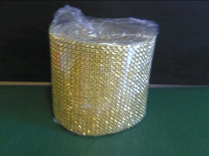 Immagine di ROTOLO STRASS 12 CM. 9.10 MT. ORO