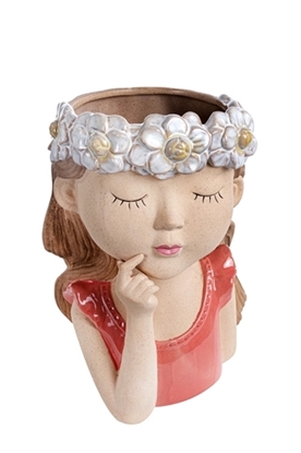 Immagine di TESTA RAGAZZA CERAMICA CM.17x17x25,5