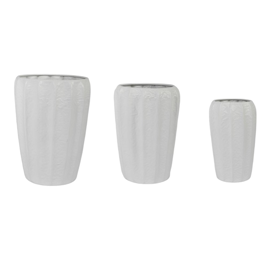Picture of SET 3 VASI METALLO WHITE CM.65,5x50
