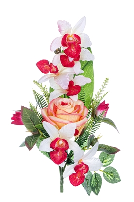 Picture of FRONTALE ROSA E ORCHIDEE