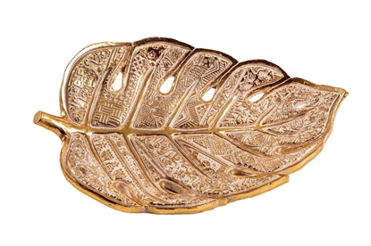 Picture of FOGLIA RESINA GOLD CM.27,5x18,5x4,5