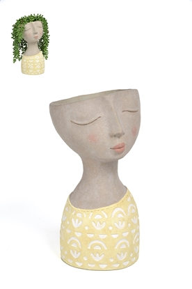 Immagine di BUSTO DONNA RESINA CM.15x15,5x28 YELLOW