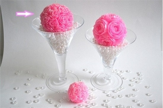 Immagine di SFERA BELLA GRANDE ROSA PERLATA H95 D110