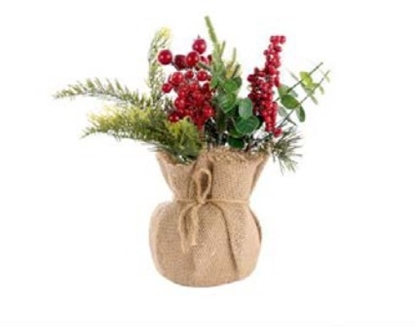 Immagine di SACCHETTO JUTA CON COMPOSIZIONE CM.24