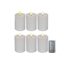 Picture of LED rustic Pillar candle set 6 Ø7 h.10cm white + remote cont