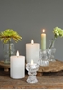 Picture of LED rustic Pillar candle set 6 Ø7 h.10cm white + remote cont