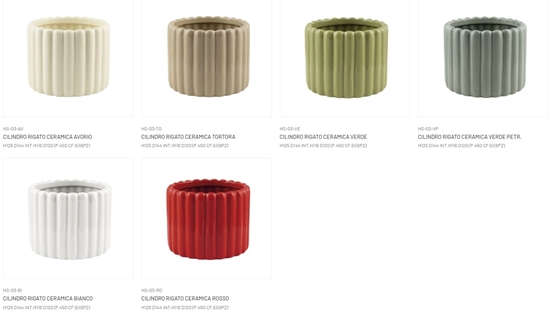 Immagine di CILINDRO RIGATO CERAMICA H125 D144 INT.H116 D120