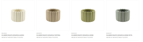 Immagine di CILINDRO RIGATO CERAMICA H65 D81 INT.H60 D61