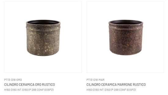 Immagine di CILINDRO CERAMICA RUSTICO H160 D180 INT.D160