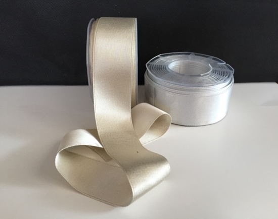 Immagine di DOPPIO RASO 40 MM. X 25 MT. ORO / ARGENTO