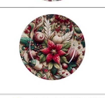 Immagine di PIATTO PLASTICA DECORO POINSETTIA ø CM.40