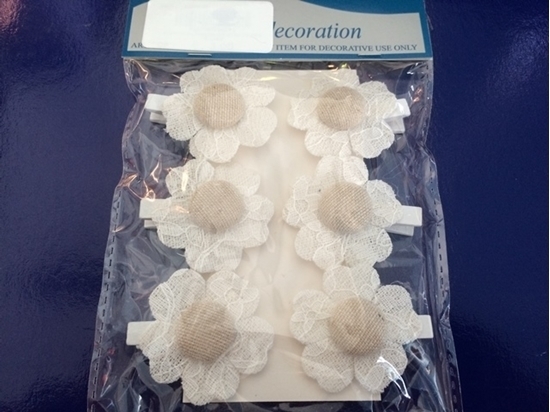 Immagine di COTTON FLOWERS CM 4,7X4 CM WHITE LACE