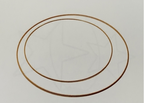 Immagine di METAL RING 80CM GOLD (HOLLOW TUBE)