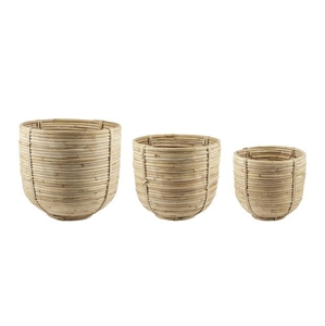 Immagine di CESTI IN RATTAN SET 3 PEZZI H240 D260,H200 D220,H160 D180-M
