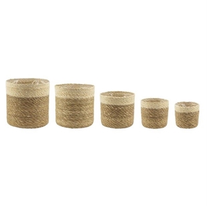 Immagine di CESTI IN SEAGRASS SET 5 PZ. H200 D200,D180,D150,D120,D100-M