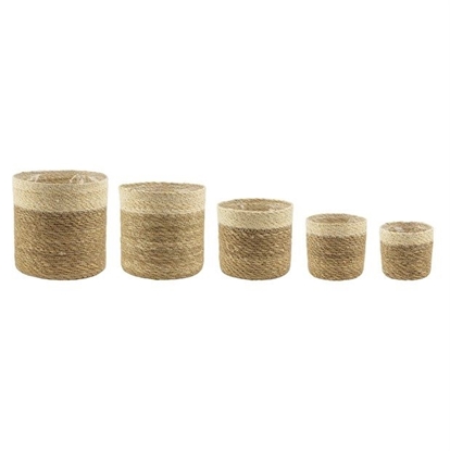 Immagine di CESTI IN SEAGRASS SET 5 PZ. H200 D200,D180,D150,D120,D100-M
