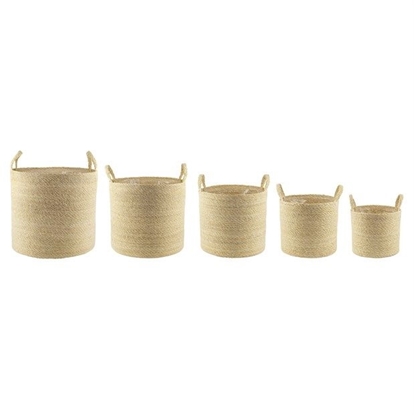 Immagine di CESTI IN SEAGRASS SET 5 PZ. H380 D360,D320,D280,D240,D200-M