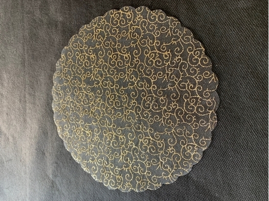 Immagine di TULLE TONDO DAMASCATO ORO CF 50 PZ