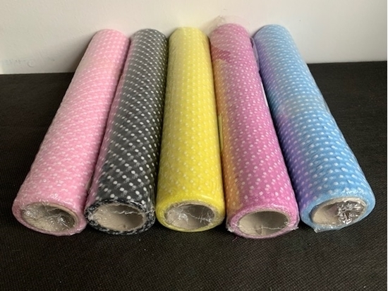 Immagine di ROTOLO TULLE POIS H. 29 CM.  X 5 MT.