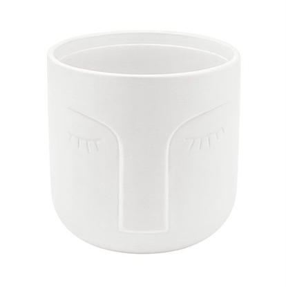 Immagine di VASO CON VISO CASPO' CERAMICA H125 D125 int.D115