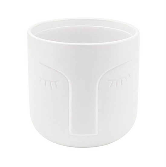 Immagine di VASO CON VISO CASPO' CERAMICA H125 D125 int.D115
