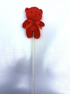Picture of ORSETTO TEDDY C/ STICK 25 CM ROSSO