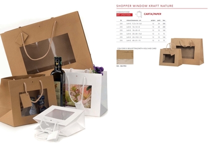 Picture of B.SHOPPER C.TA BI.C/FIN.-FORO 20X30+15,5 WINDOW WHITE CF 12