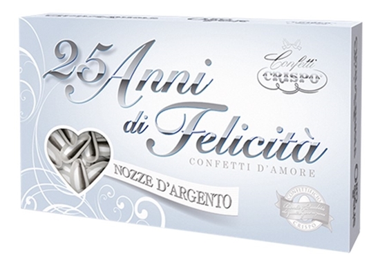 Immagine di CONFETTI MANDORLA EXTRA PELATA COL. ARGENTO  CF DA 500 GR.