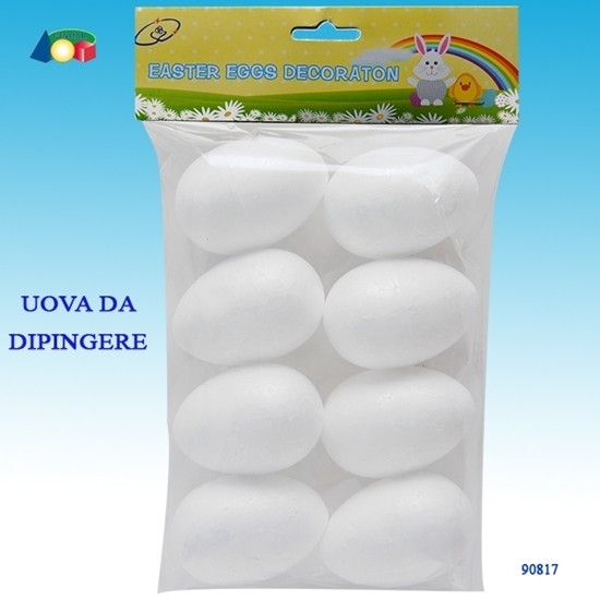 Immagine di BUSTA C/8 UOVA BIANCHE DA DIPINGERE