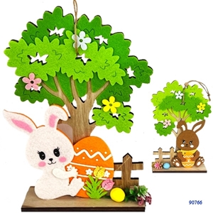 Immagine di ALBERO LEGNO C/DECORAZIONE IN FELTRO, ASS