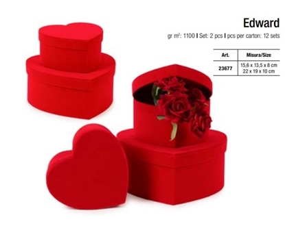 Picture of SCATOLA EDWARD BOXES - set 2 PZ GR.22x19x10 -15,6x13X8 CM