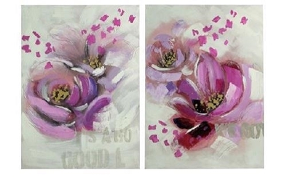 Immagine di QUADRO DIPINTO ROSE VIOLA 2ASS 50X70CM