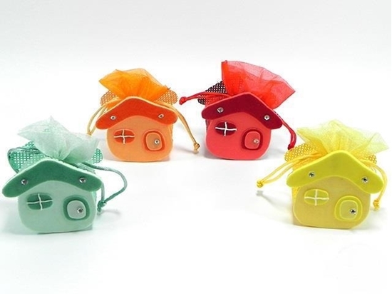 Immagine di SCATOLINO CASETTA 4 COL. ASS. 7,5X3,5XH.8 CM CF. 8 PZ.