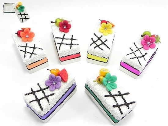 Immagine di SCATOLINA TORTINA RETTANGOLARE CF. 6 PZ. COL. ASS. 8,5X4XH.6