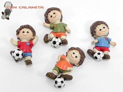 Immagine di CALCIATORE IN RESINA C/CALAMITA 4 ASS. 4XH.6 CM