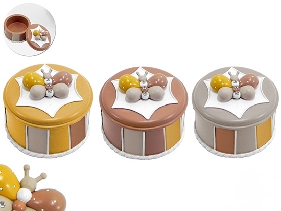 Immagine di SCATOLINA FARFALLA IN RESINA 7X7XH.5,5 CM