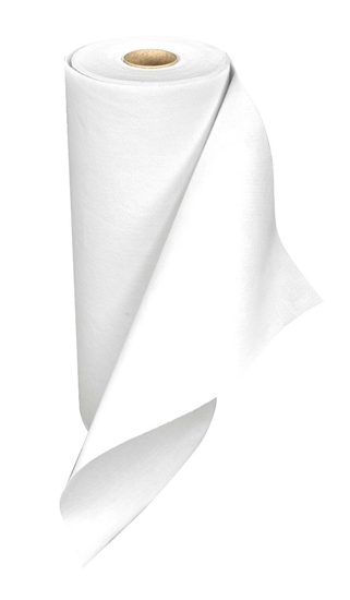 Immagine di TAPPETO AGUGLIATO EUROEXPO BIANCO H.100X30 MT. CON PELLICOLA