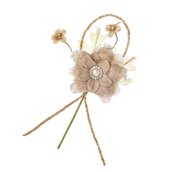 Immagine di FIORE PC. CORONA STRAS FANGO CM. 19