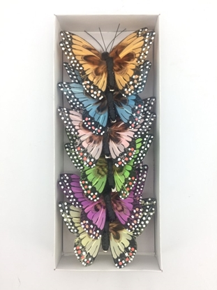 Immagine di FARFALLE COLORI FORTI MISTE CM 9,5 CLIP CF 12