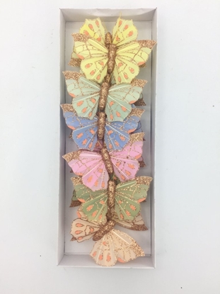 Immagine di FARFALLE COLORI PASTELLO MISTE CM 8,5 CLIP CF 12