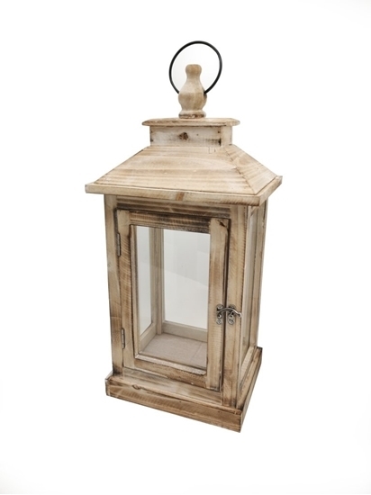 Immagine di LANTERNA RETTANGOLARE SINGOLA 22x28 h.46 MARRONE