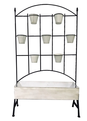 Immagine di FIORIERA C/VASCA E GRIGLIA C/PORTAFIORI 95X28 H160