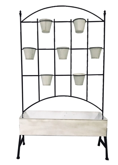 Immagine di FIORIERA C/VASCA E GRIGLIA C/PORTAFIORI 95X28 H160