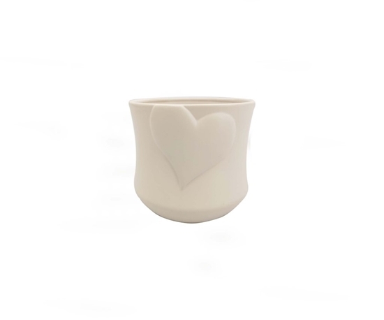 Immagine di CASPO' TONDO C/CUORE BIANCO MATE D10,5 H9